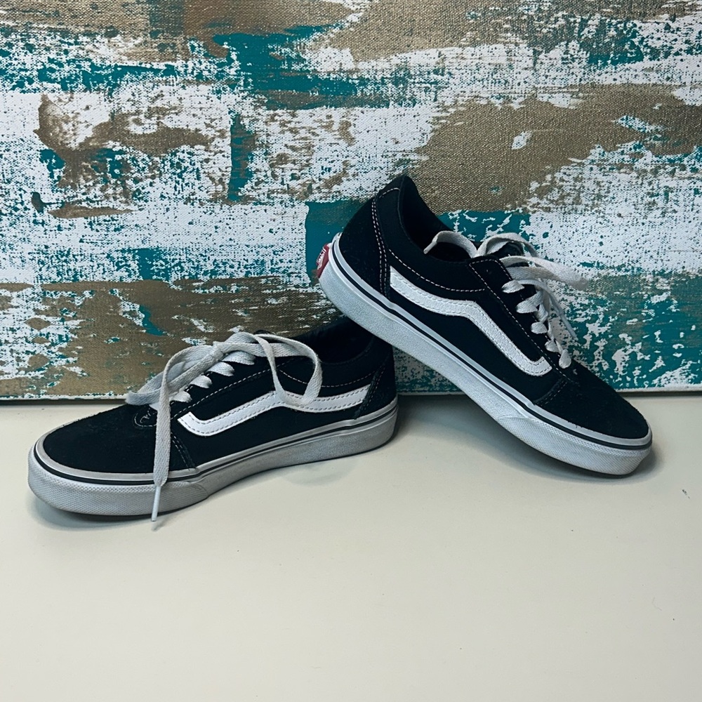 Vans Black Suede Sneakers Kids Size 3Y